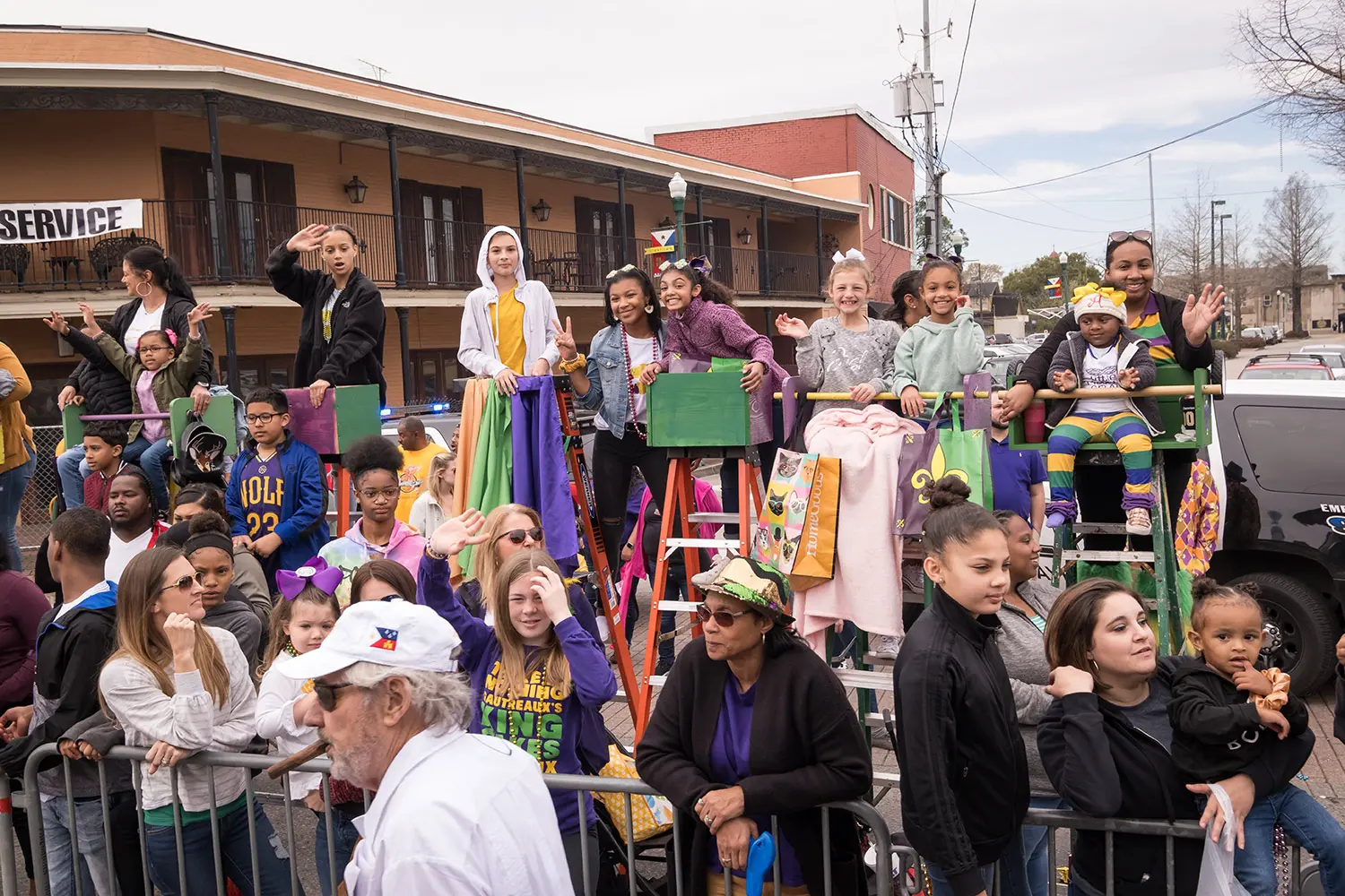 group enjoying a parade